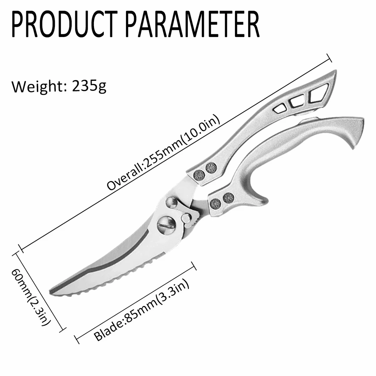 Multifunctional Chicken Bone Scissors Stainless Steel Portable Chicken Duck Fish Cutter