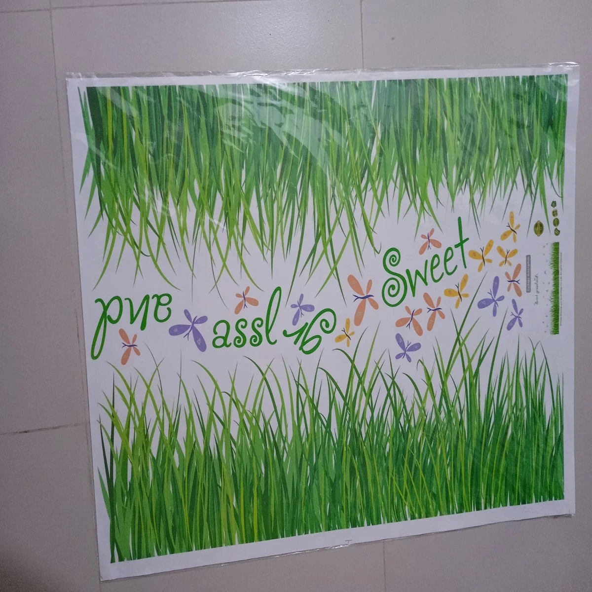 2 Peac Grass WALL STICKER Code=03