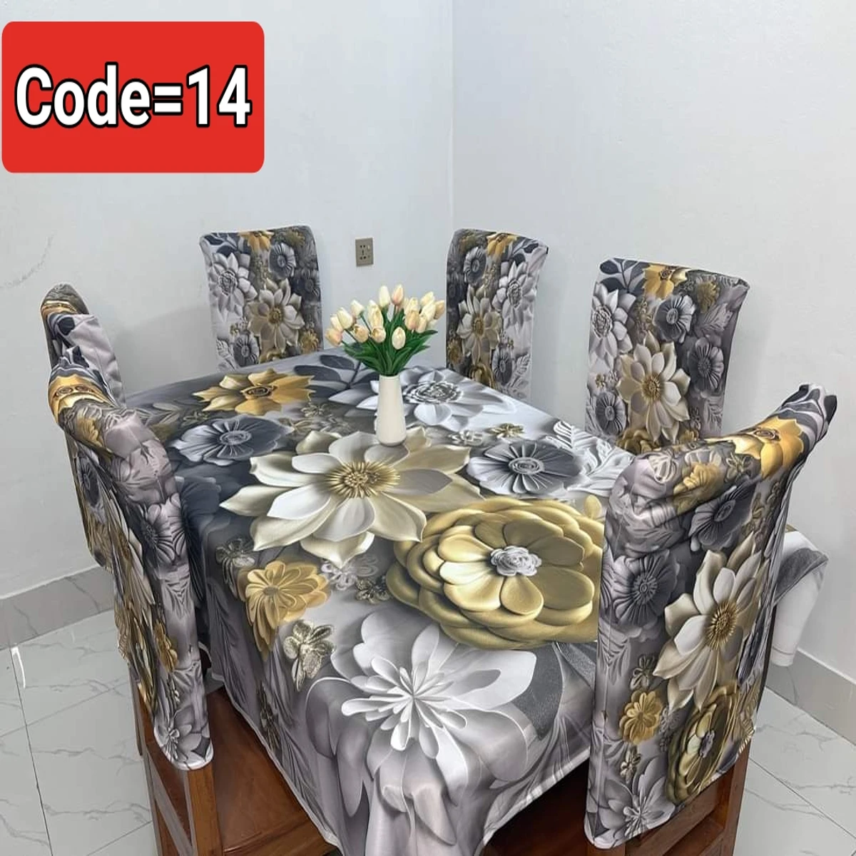 3D Pint Dining Table and Chair Cover Code = 14