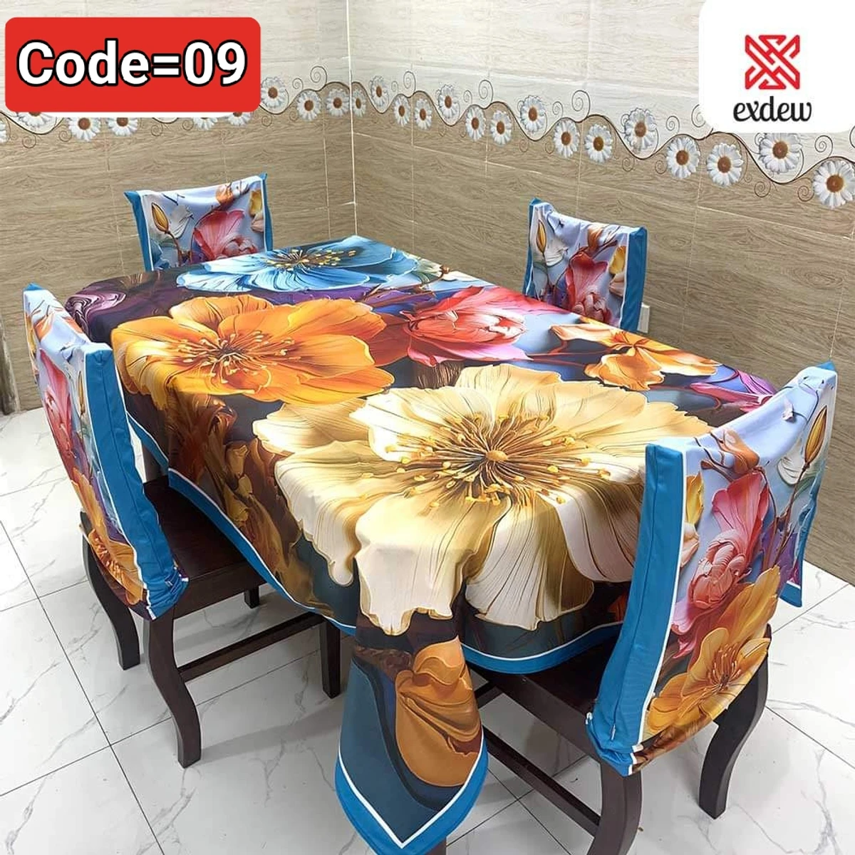 3D Pint Dining Table and Chair Cover Code=09