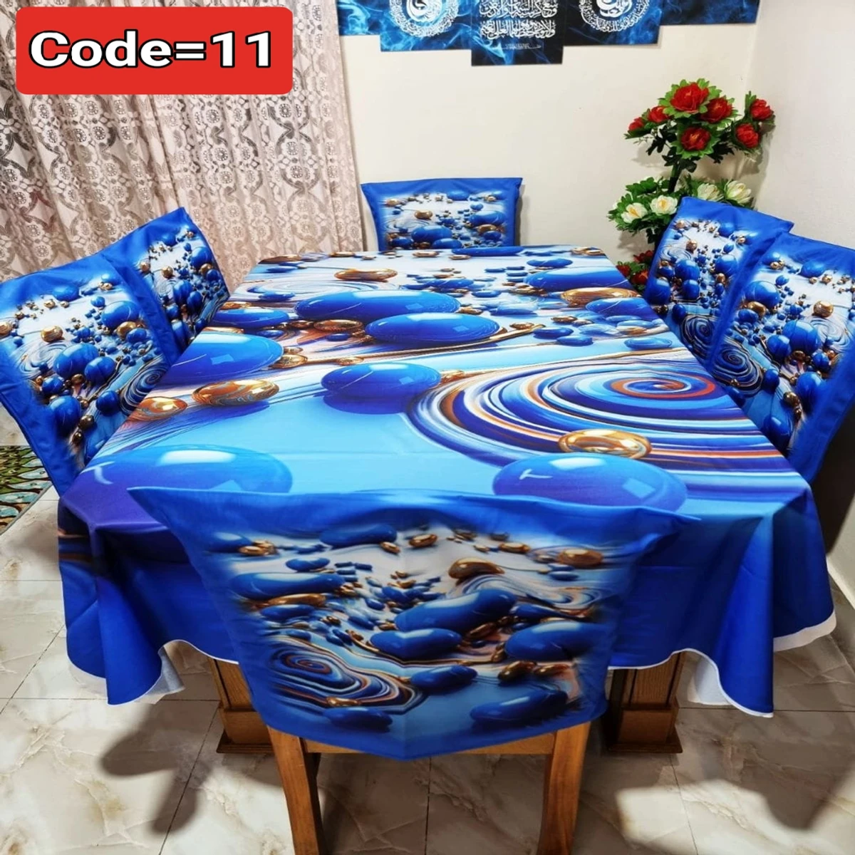 3D Pint Dining Table and Chair Cover Code =11