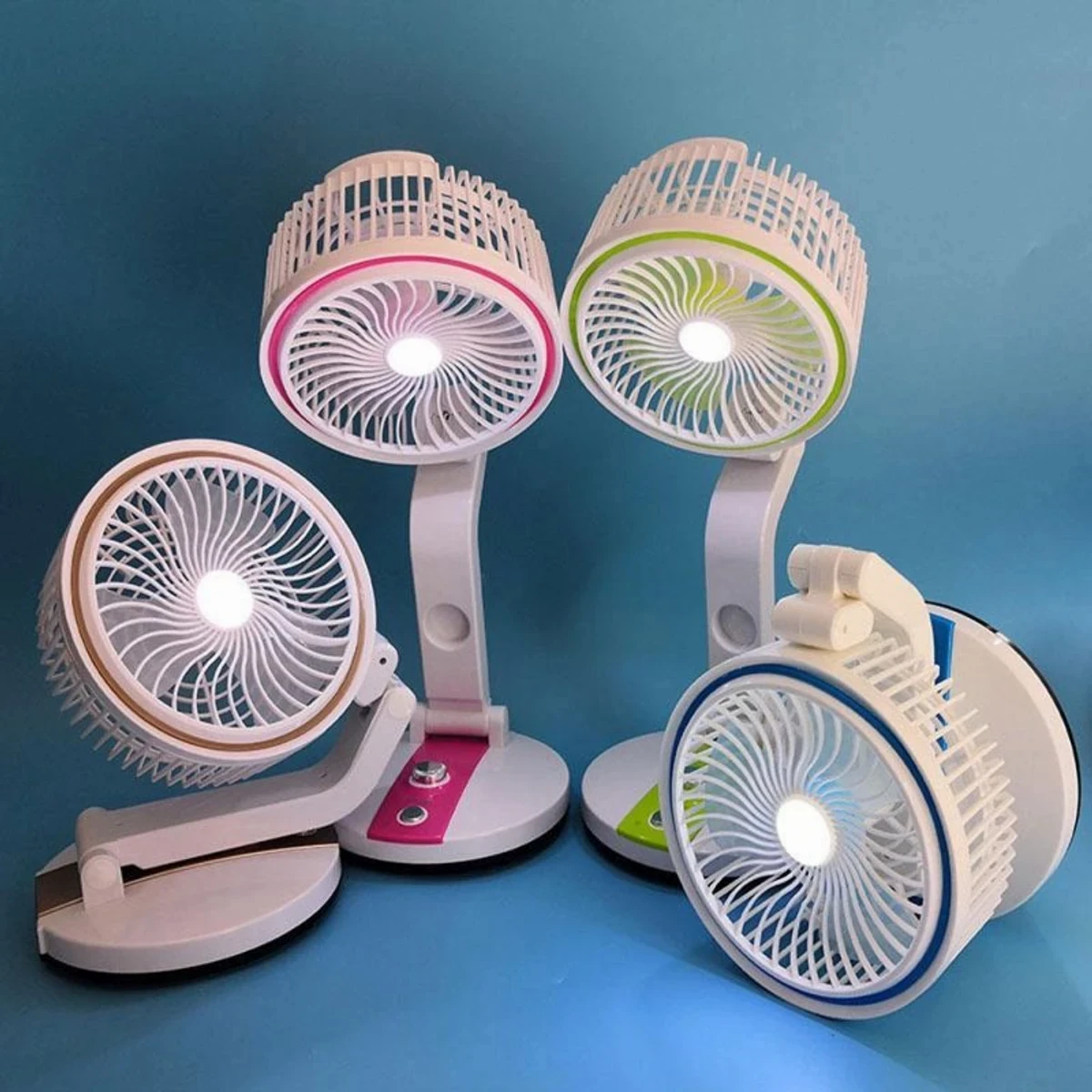 RECHARGEABLE & FOLDABLE FAN WITH LIGHT