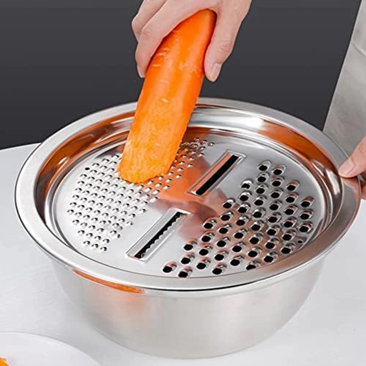 3 IN 1 VEGETABLE CUTTER WITH DRAIN BASKET