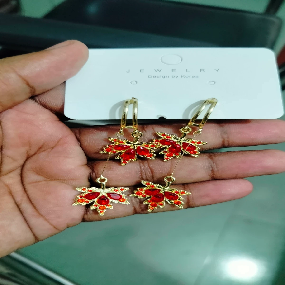 Red Stone Earrings