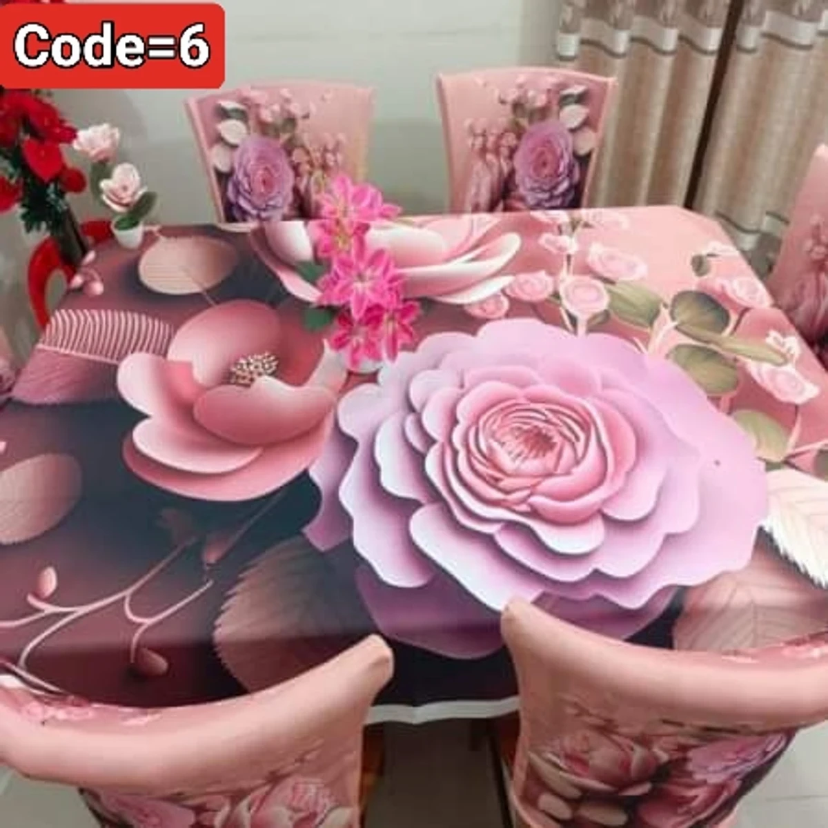 3D Pint Dining Table and Chair Cover Code= 06