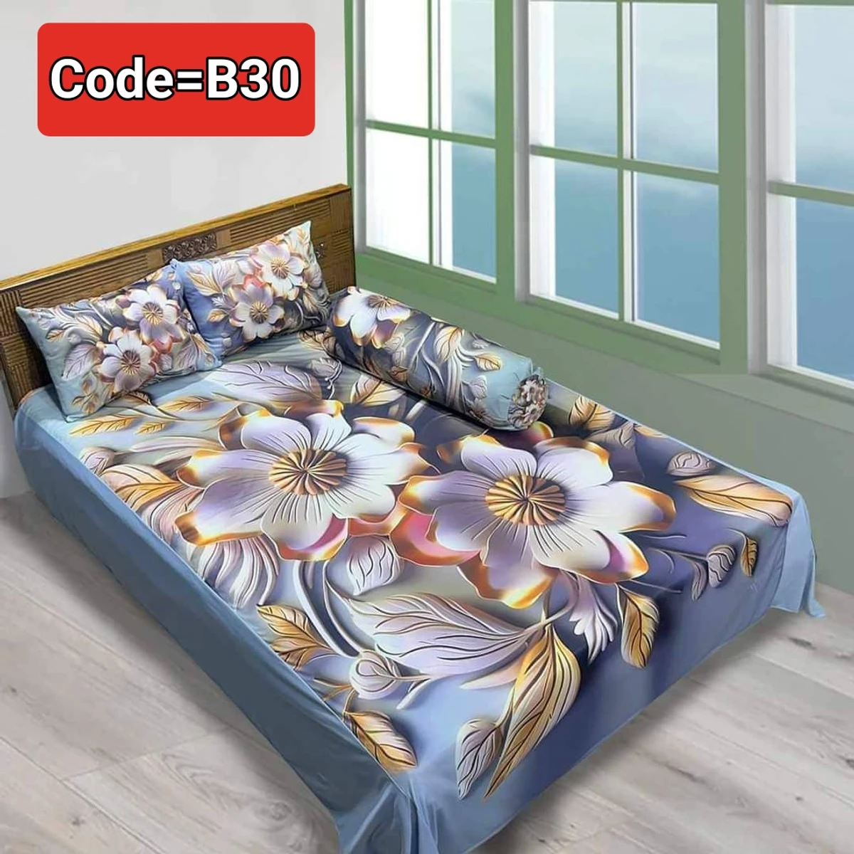 Water proof 3D Pint Bed Sheet Color Code =30