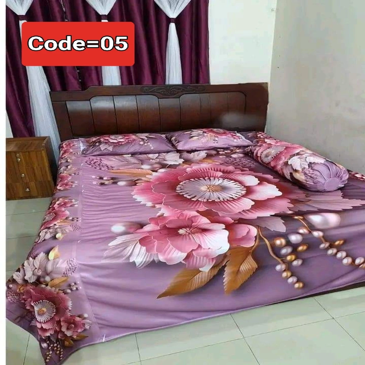 Water proof 3D Pint Bed Sheet Color Code =05